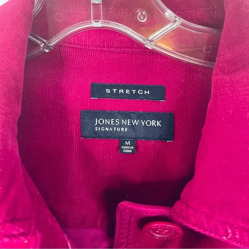 Jones NY pink corduroy preppy button academia blazer jacket medium
